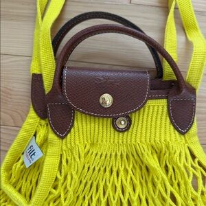 Longchamp crochet net bag, like new